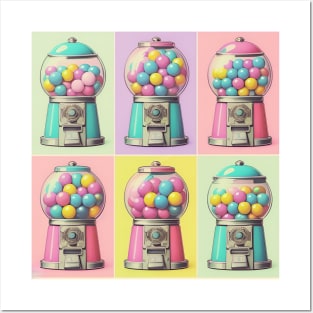 Retro Bubble Gum Machine Posters and Art